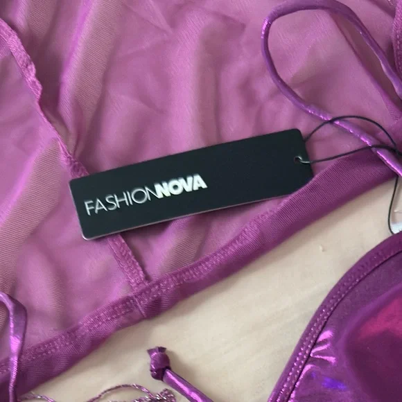 Fashion Nova Purple Fringe Cowgirl Costume set - Picture 3 of 7